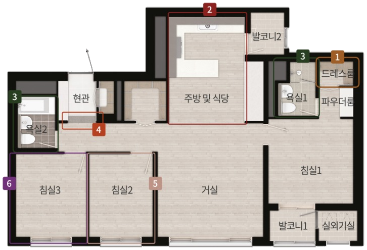 84㎡ E 평면도