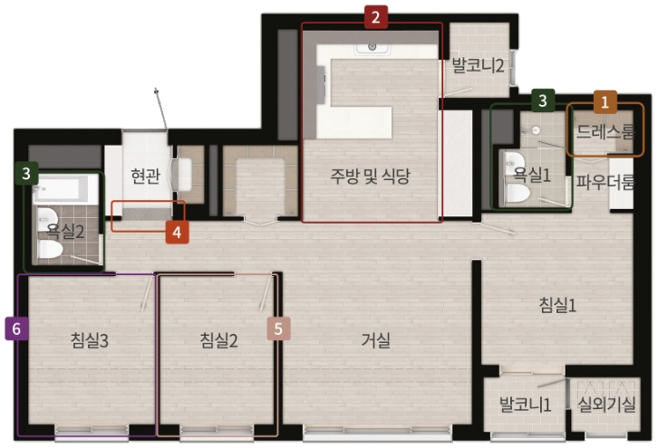 84㎡ E 평면도