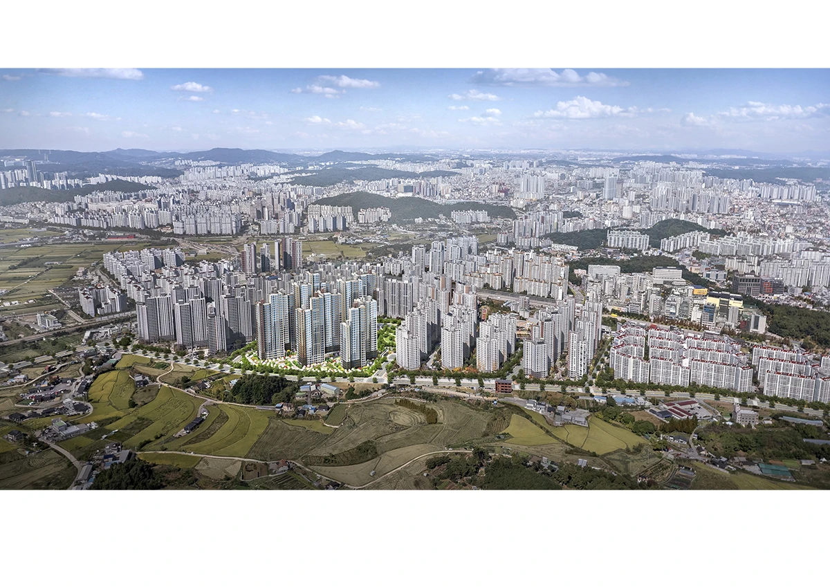 두산 위브 더 제니스 센트럴 천안 단지 전경